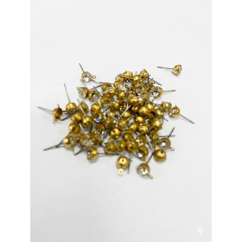 BRINCO SOLITARIO STRASS 6MM C/ARGOLA