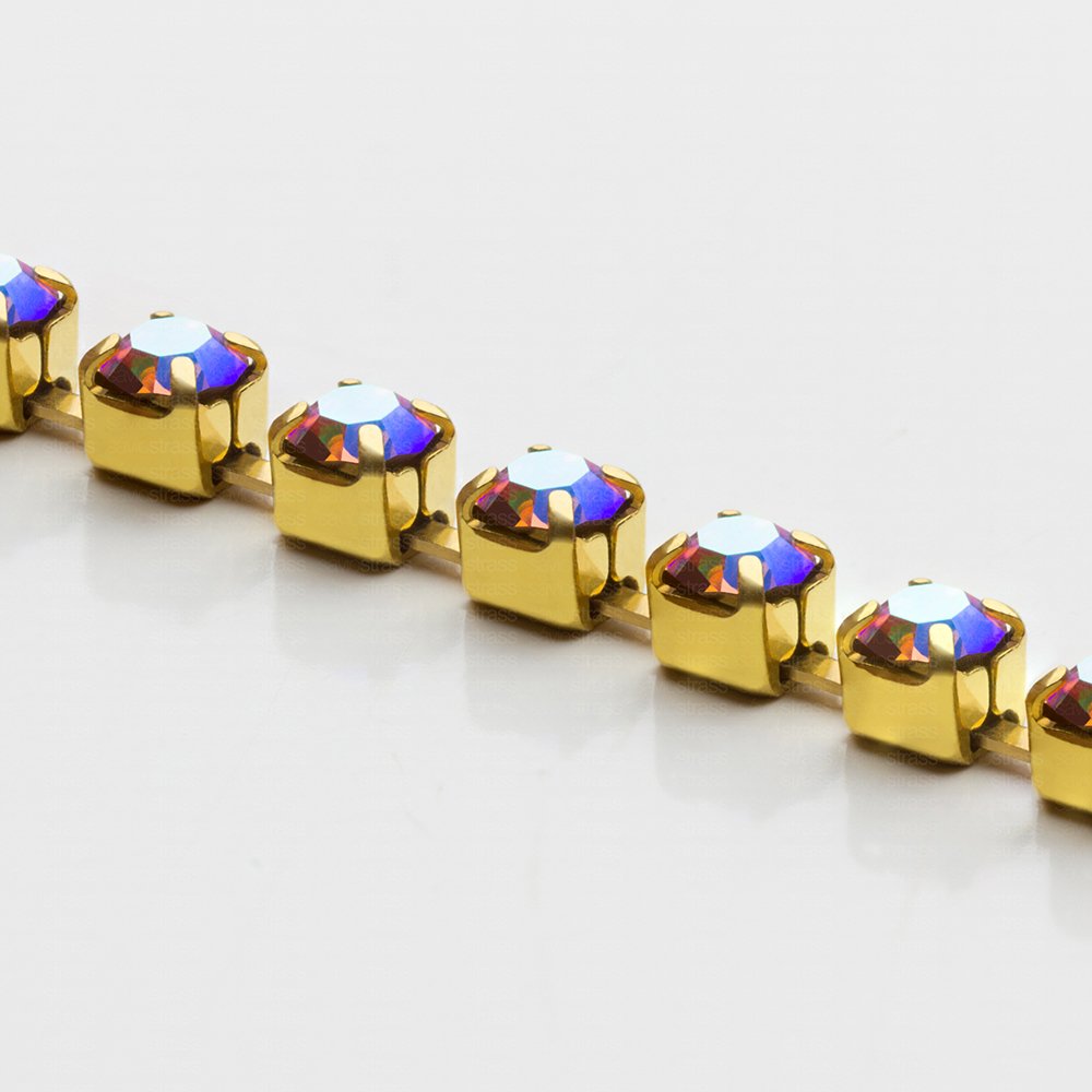 Corrente De Strass Pp18 Ss8 Oktant Standard