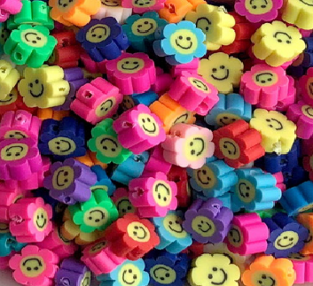 Fimo Emborrachado Entremeio Infantil Flor Sorriso 