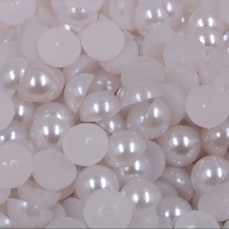 Meia Perola Abs 12mm Branca