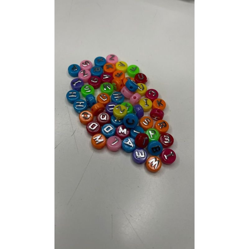 Micanga Redonda Alfabeto 10x6mm