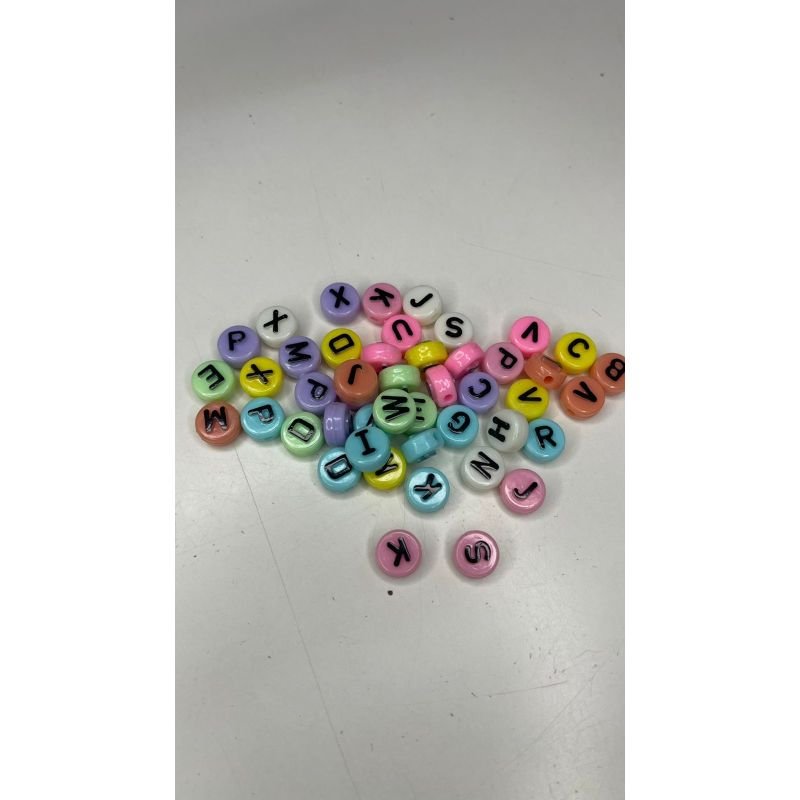 Micanga Redonda Alfabeto 10x6mm