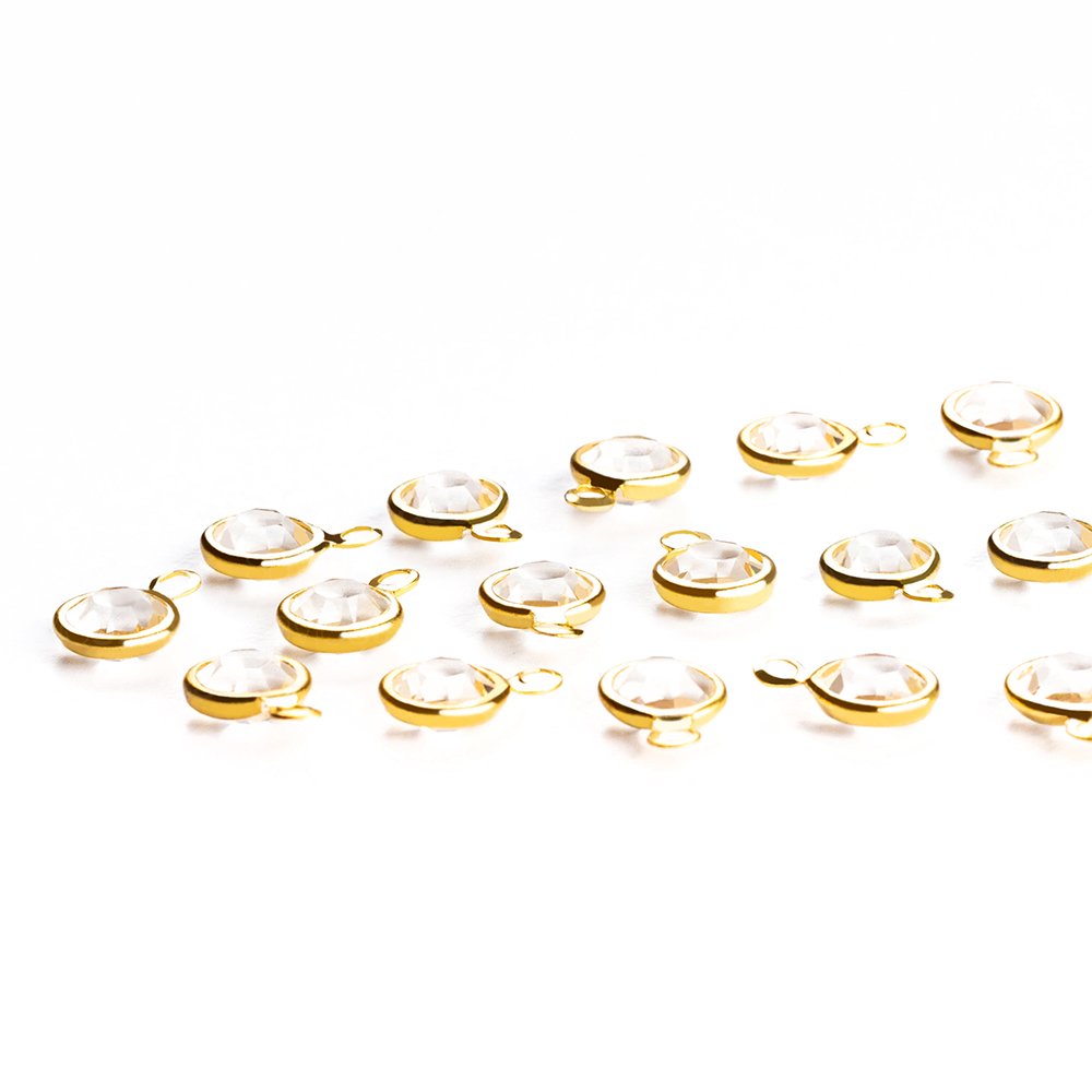 Pingente De Strass 6mm 1 Argola